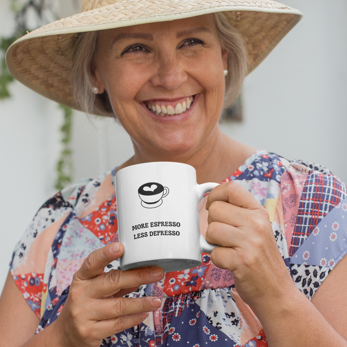 Tasse More Espresso Less Depresso - 2 Farben