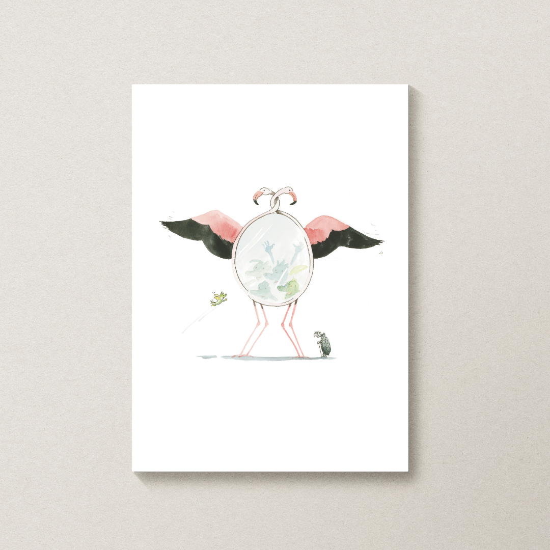 Poster Tabaluga Flamingo Spiegel