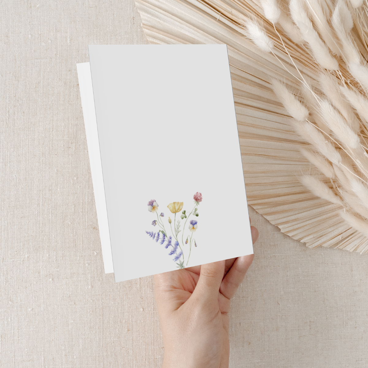 Personalisierte Save the Date Karten Wildblumen – 10 Stück