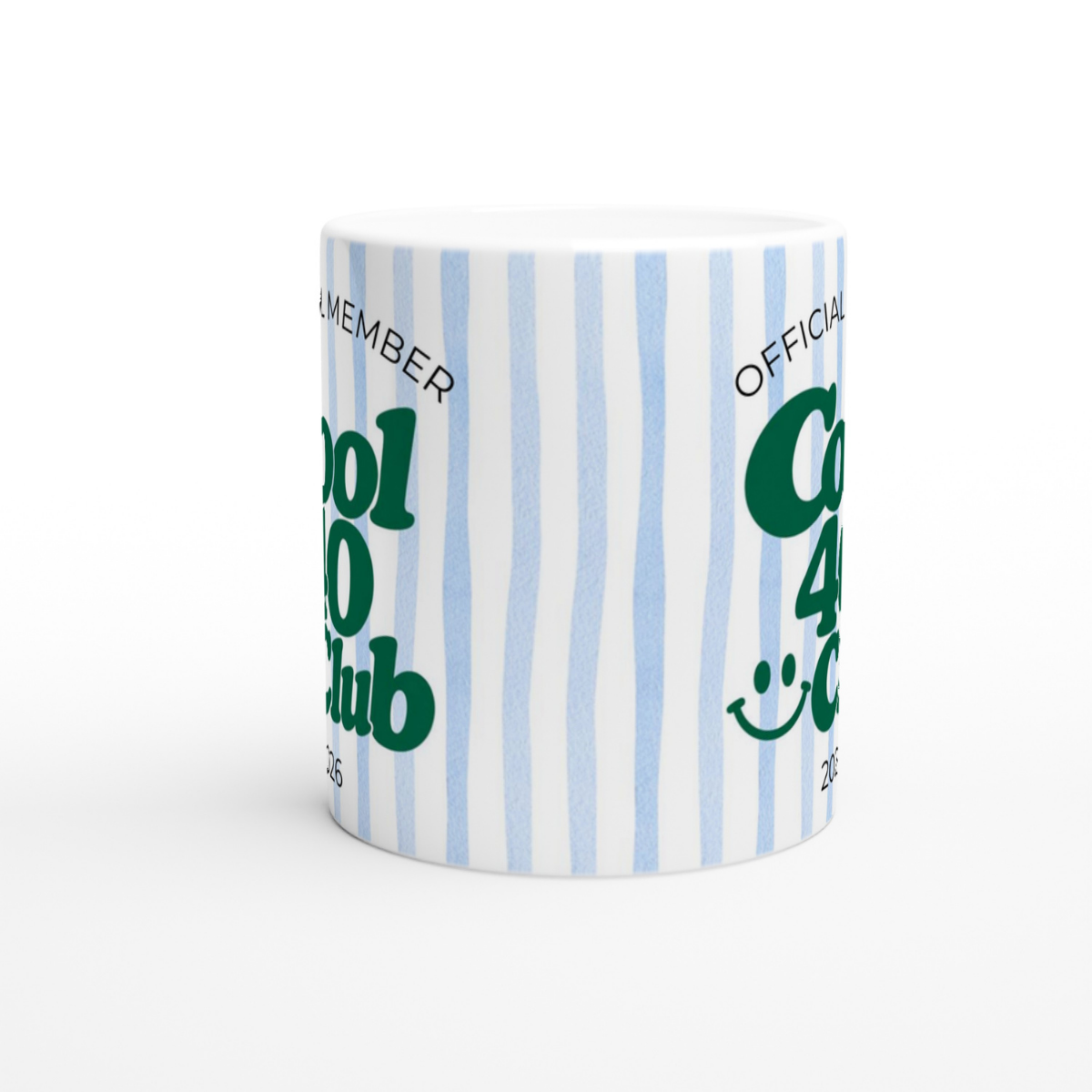 Cool 40 Club Tasse Blau Grün
