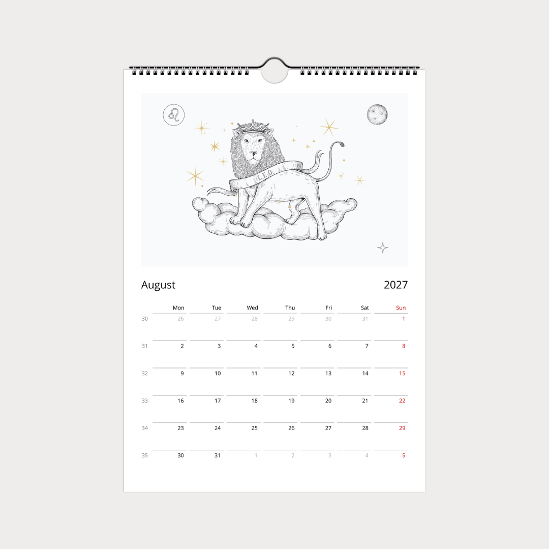 Zodiac Sternzeichen Kalender 2027 (Sprache Englisch)
