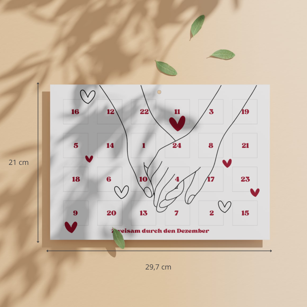 Adventskalender Paare Liebe Fragen & Aufgaben