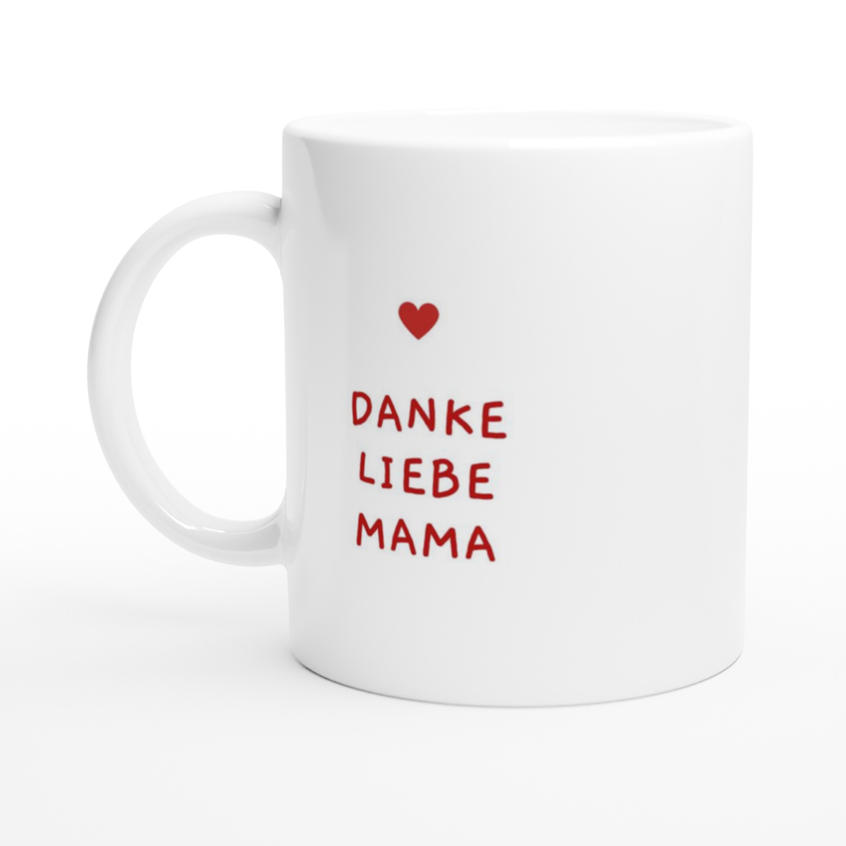 Tasse Danke liebe Mama Herz – 3 Farben
