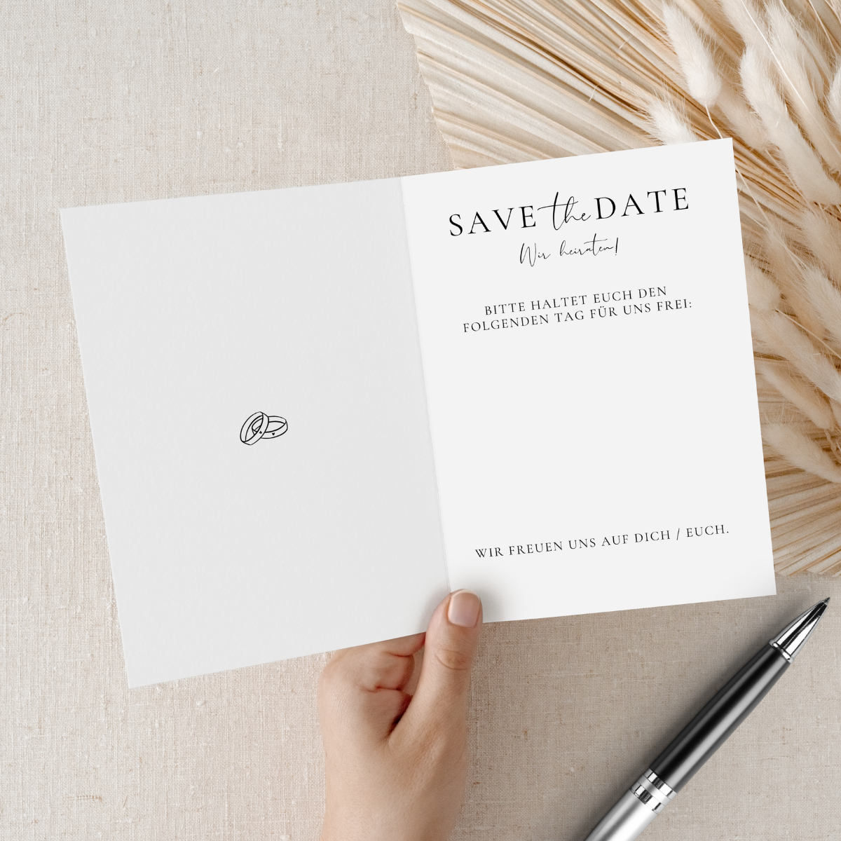 Personalisierte Save the Date Karten Clean Modern – 10 Stück