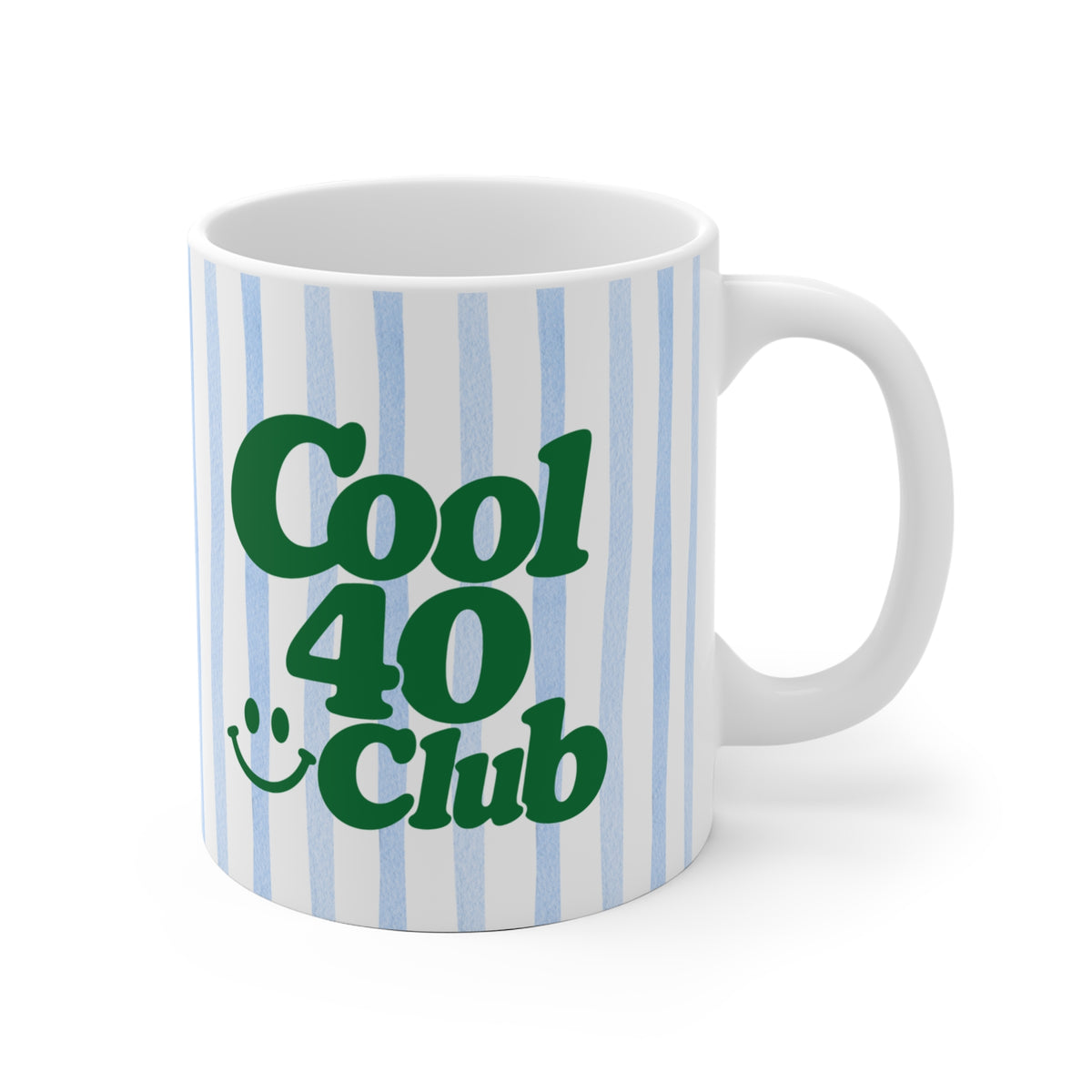 Tasse Cool 40 Club ohne Jahreszahl - blau/grün