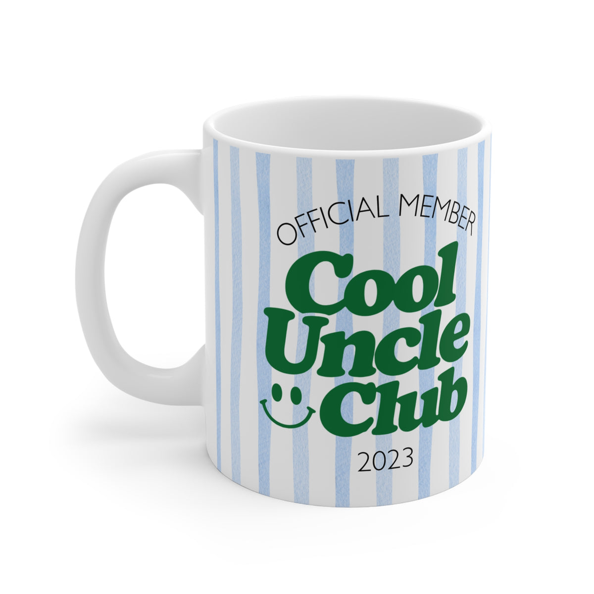 Tasse Cool Uncle Club 2023 - blau gestreift