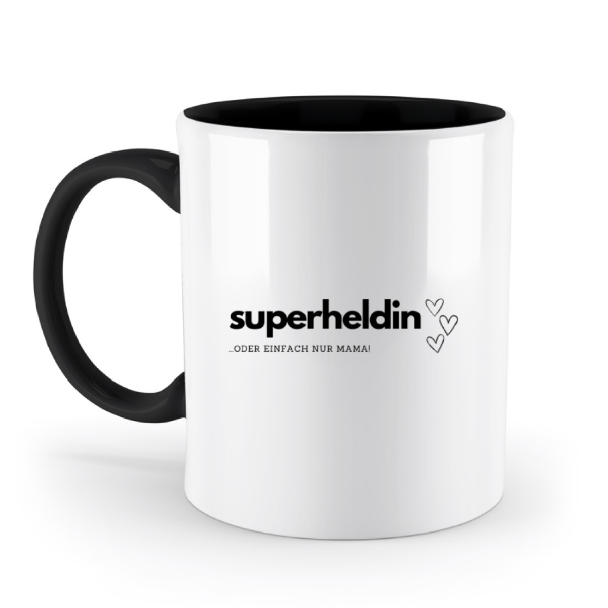 Tasse Superheldin Mama - zweifarbig (330ml)