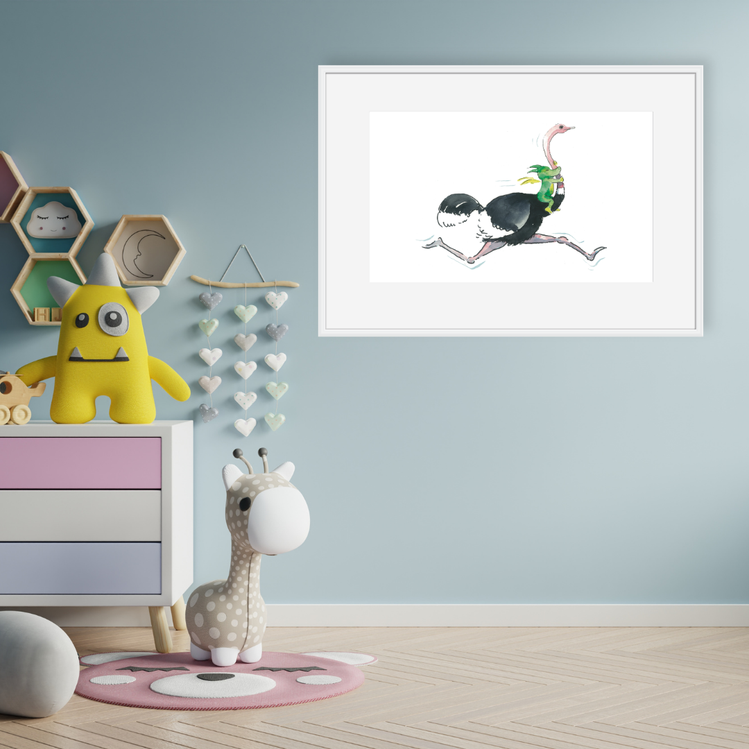 Poster TABALUGA Originalmotiv – Straußenritt