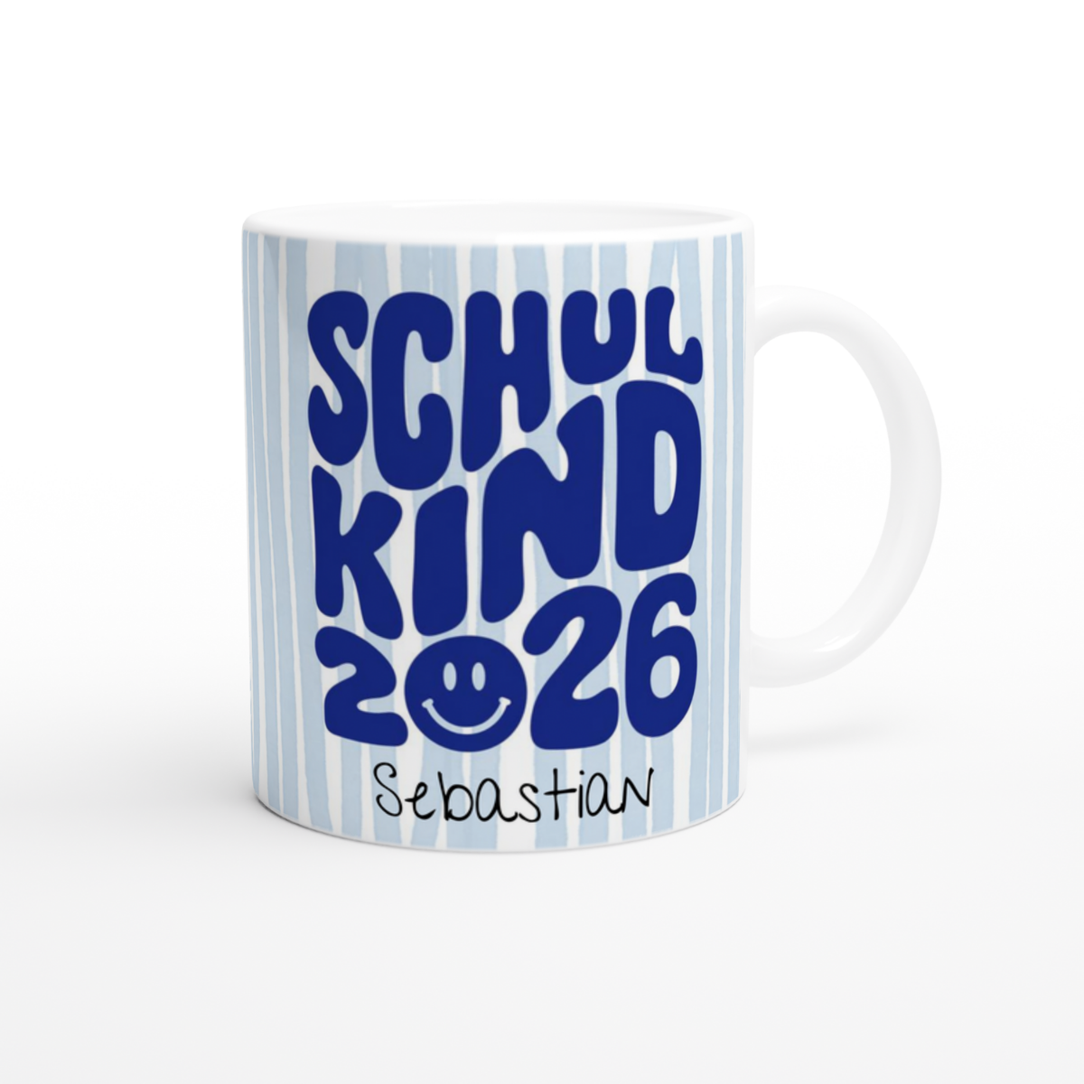 Tasse Schulkind 2026 Blau mit Namen
