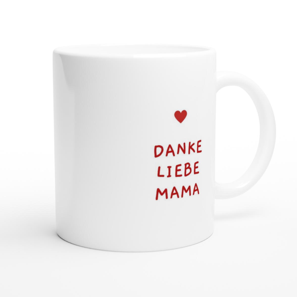 Tasse Danke liebe Mama Herz – 3 Farben