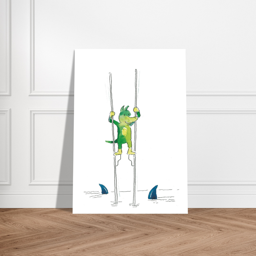 Tabaluga Poster auf Stelzen - Sei mutig!