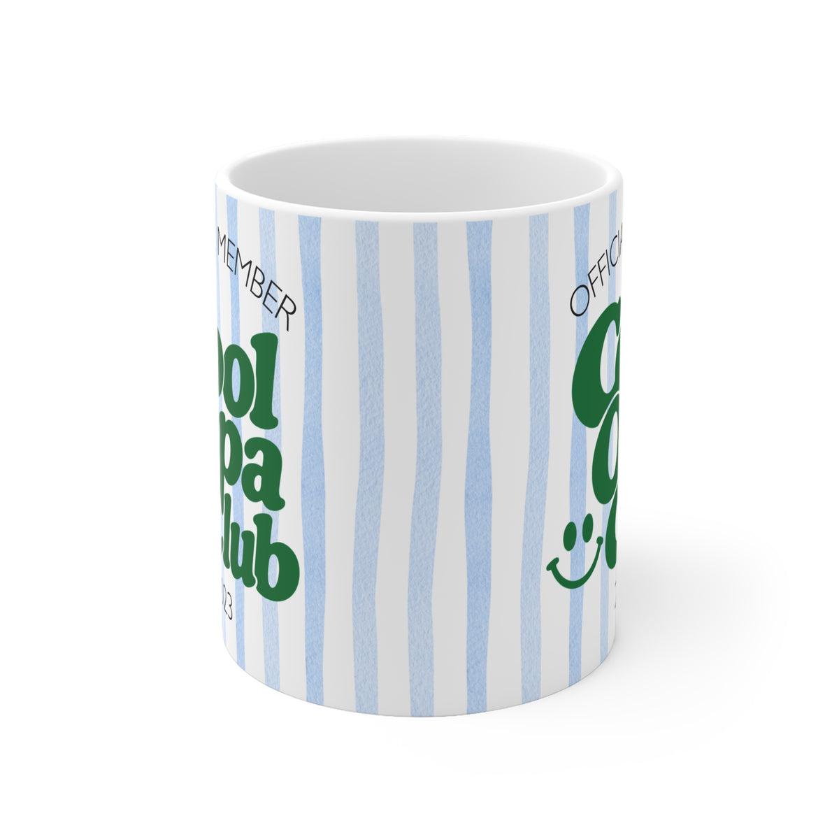 Tasse Cool Opa Club 2023 - blau gestreift