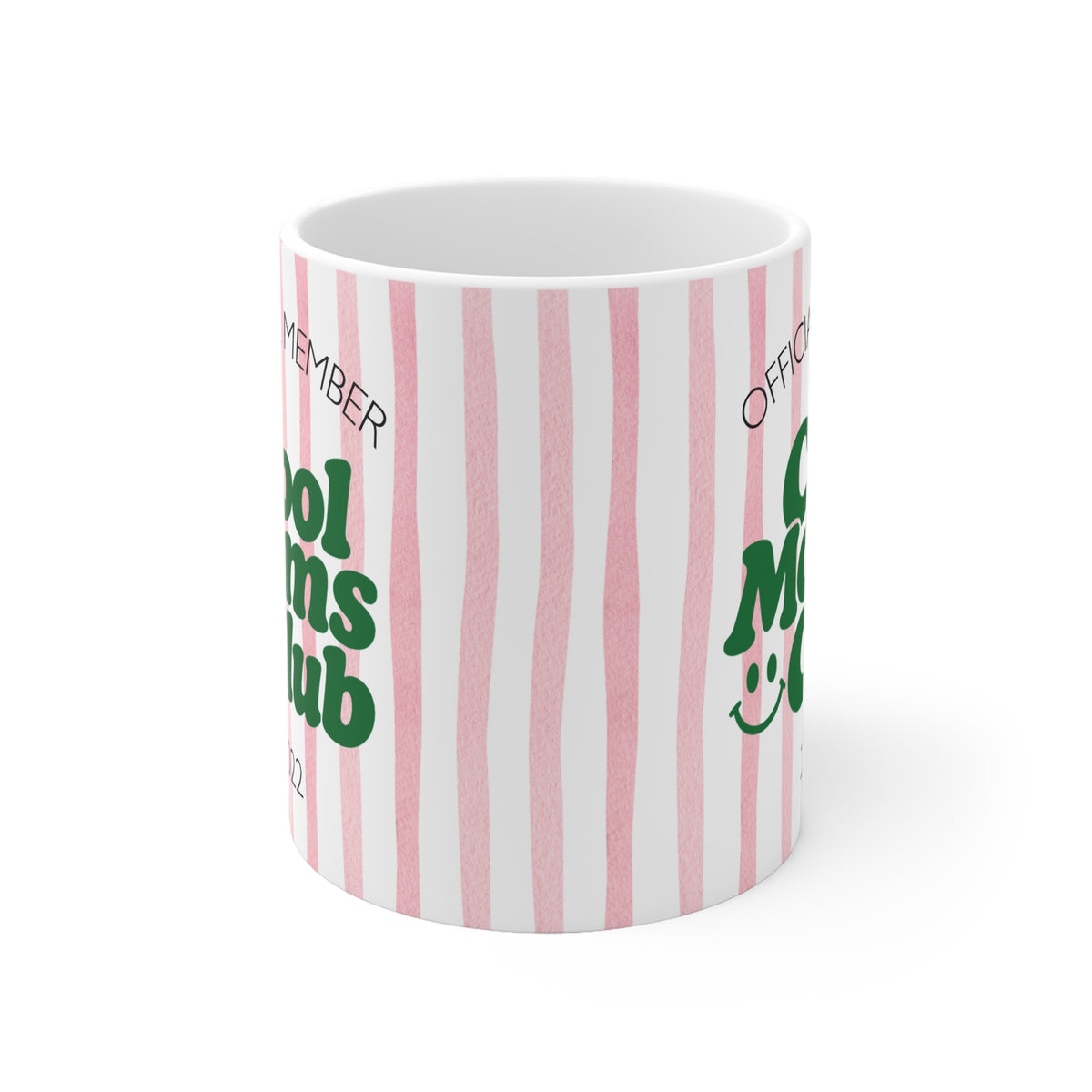 Tasse Cool Moms Club 2022 - rosa gestreift