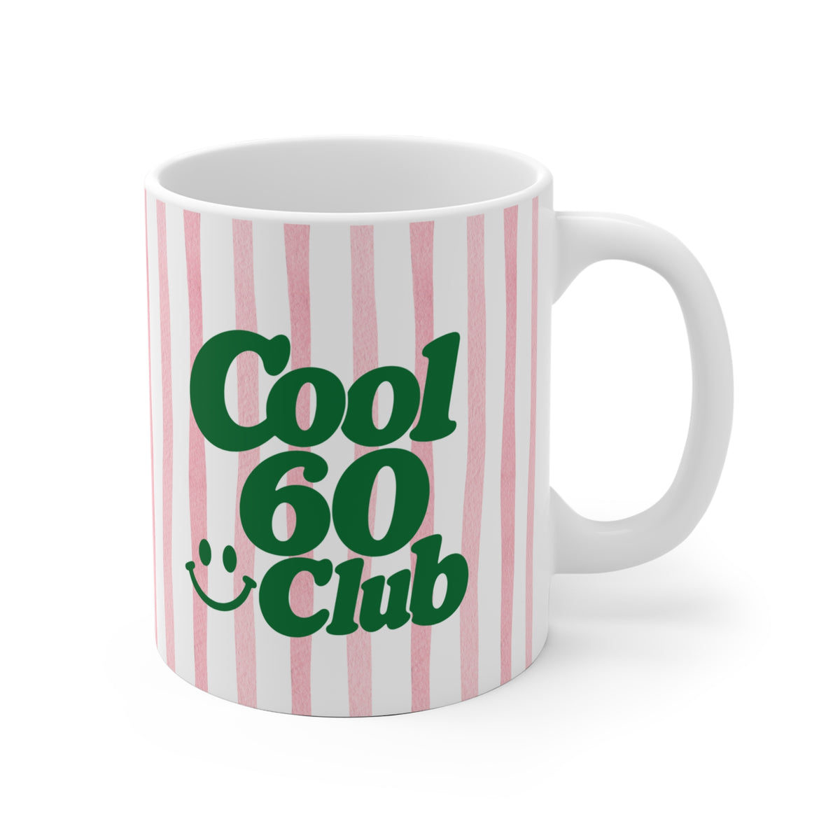 Tasse Cool 60 Club ohne Jahreszahl - rosa/grün