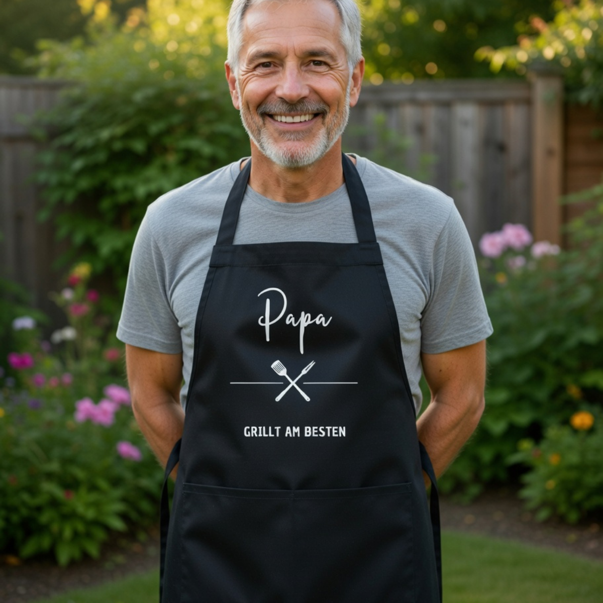 Schürze Papa grillt am besten – Grillschürze
