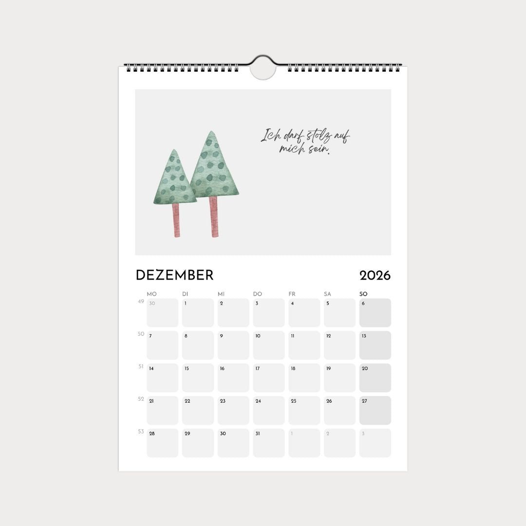Kinderkalender 2026 | Wandkalender A4 mit kindgerechten Motiven & Sprüchen