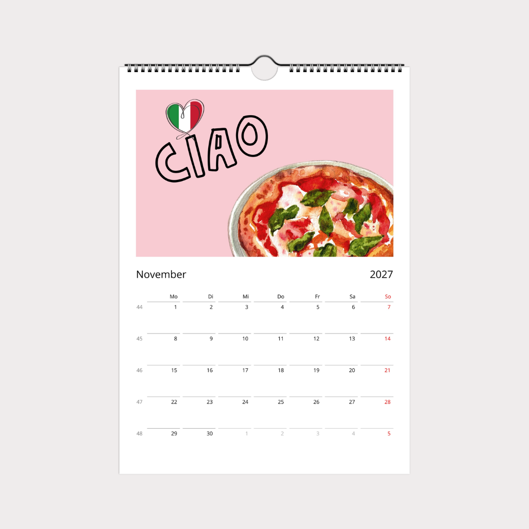 Design Küchenkalender 2027 | Wandkalender A4
