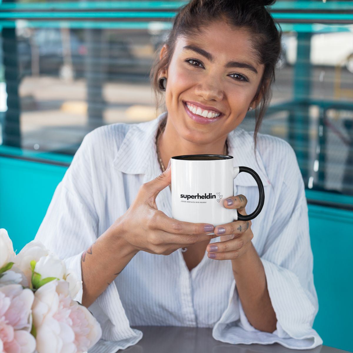 Tasse Superheldin Mama – 4 Farben