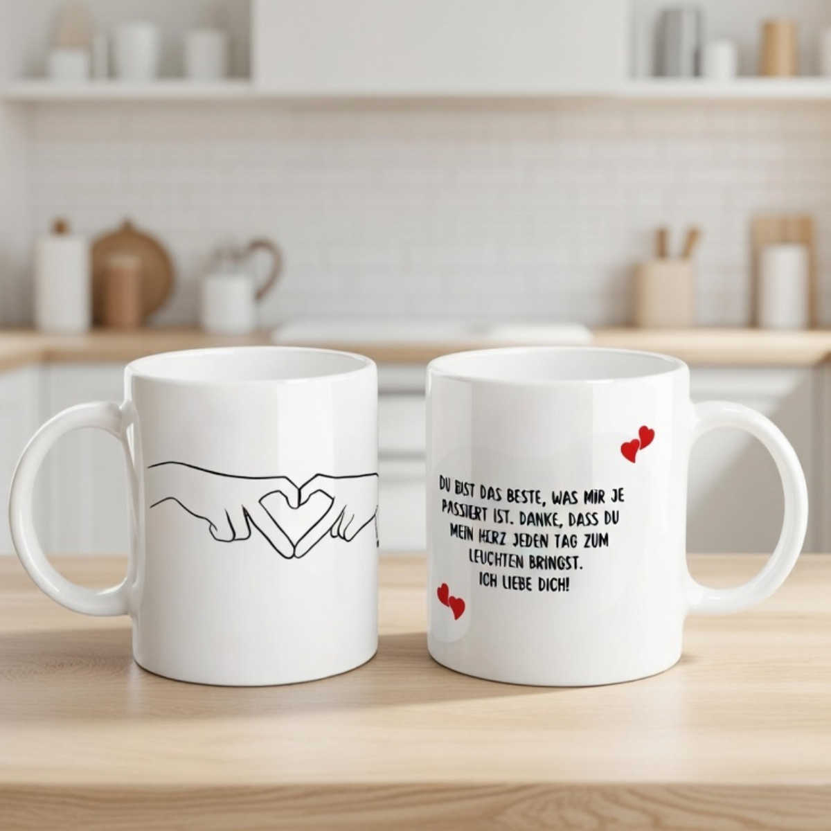 „Du bist das Beste“ | Herz aus Händen | Liebes Tasse
