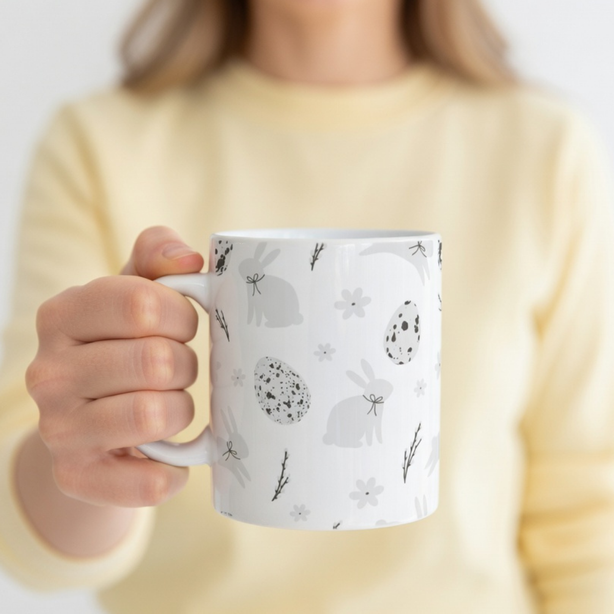 Tasse Oster Hintergrund Hase/Eier