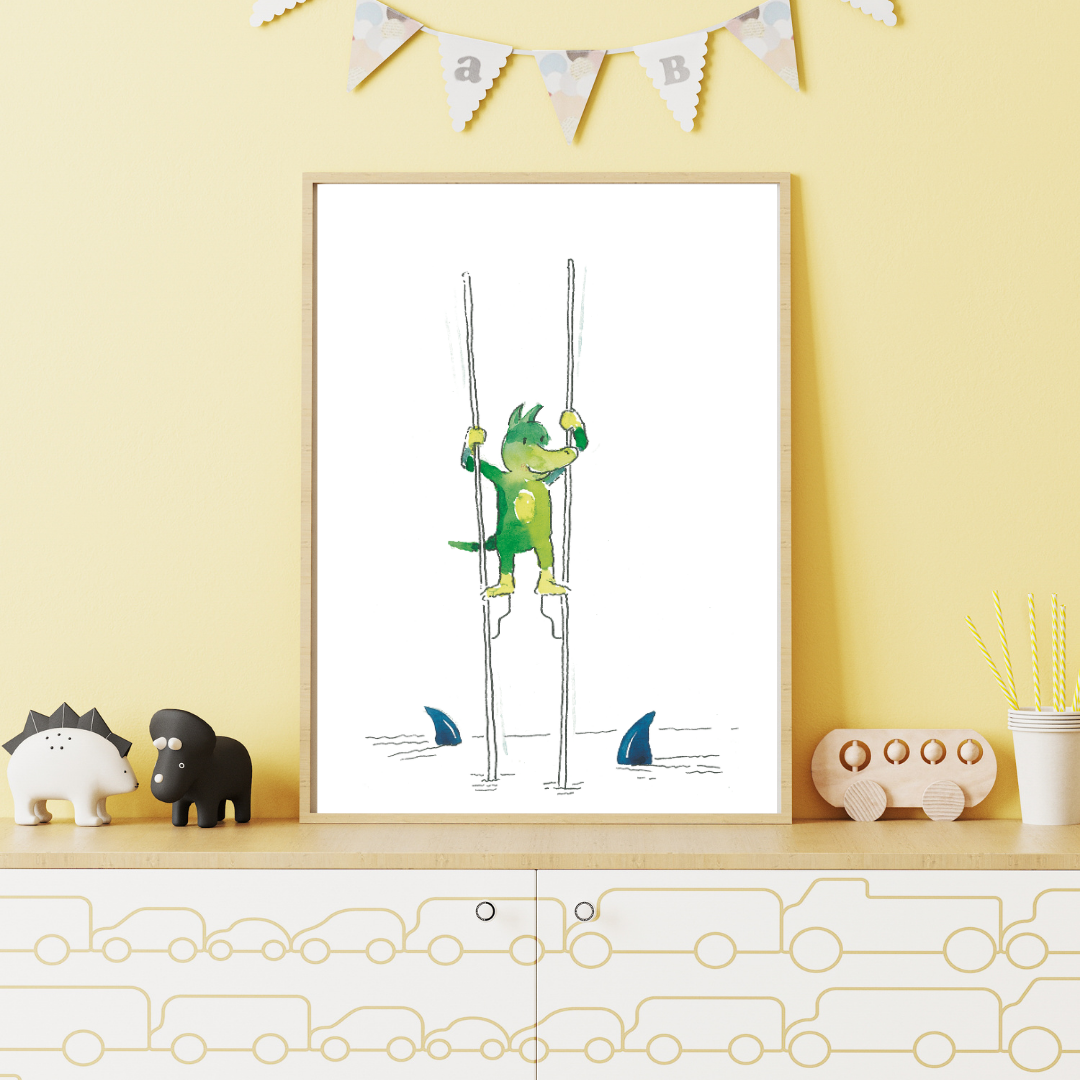 Tabaluga Poster auf Stelzen - Sei mutig!