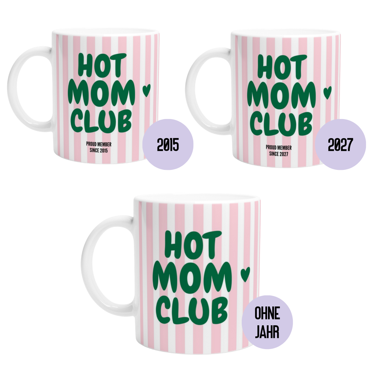 Tasse Hot Mom Club 2020 - 2027 Rosa (2020 bis 2027)