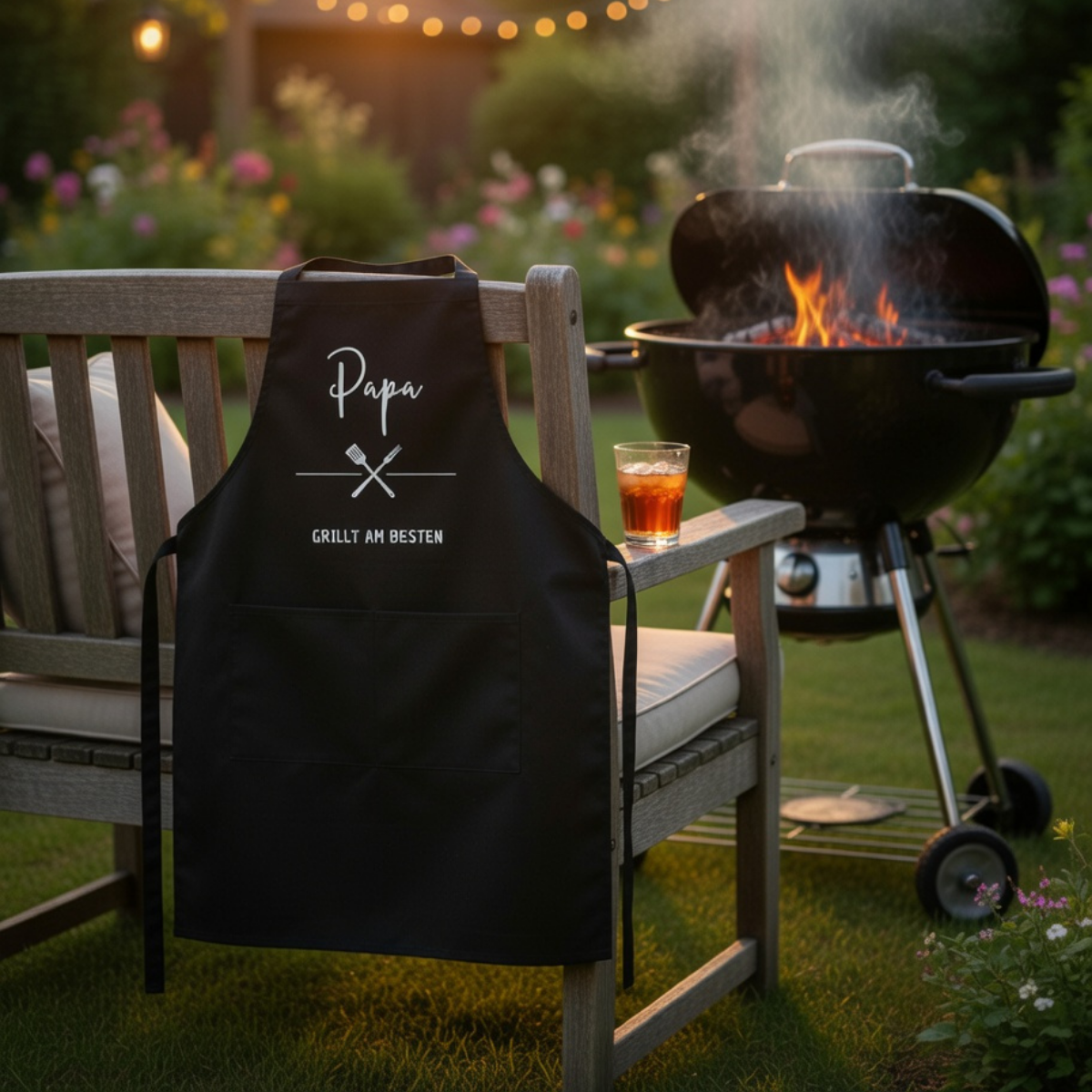 Schürze Papa grillt am besten – Grillschürze