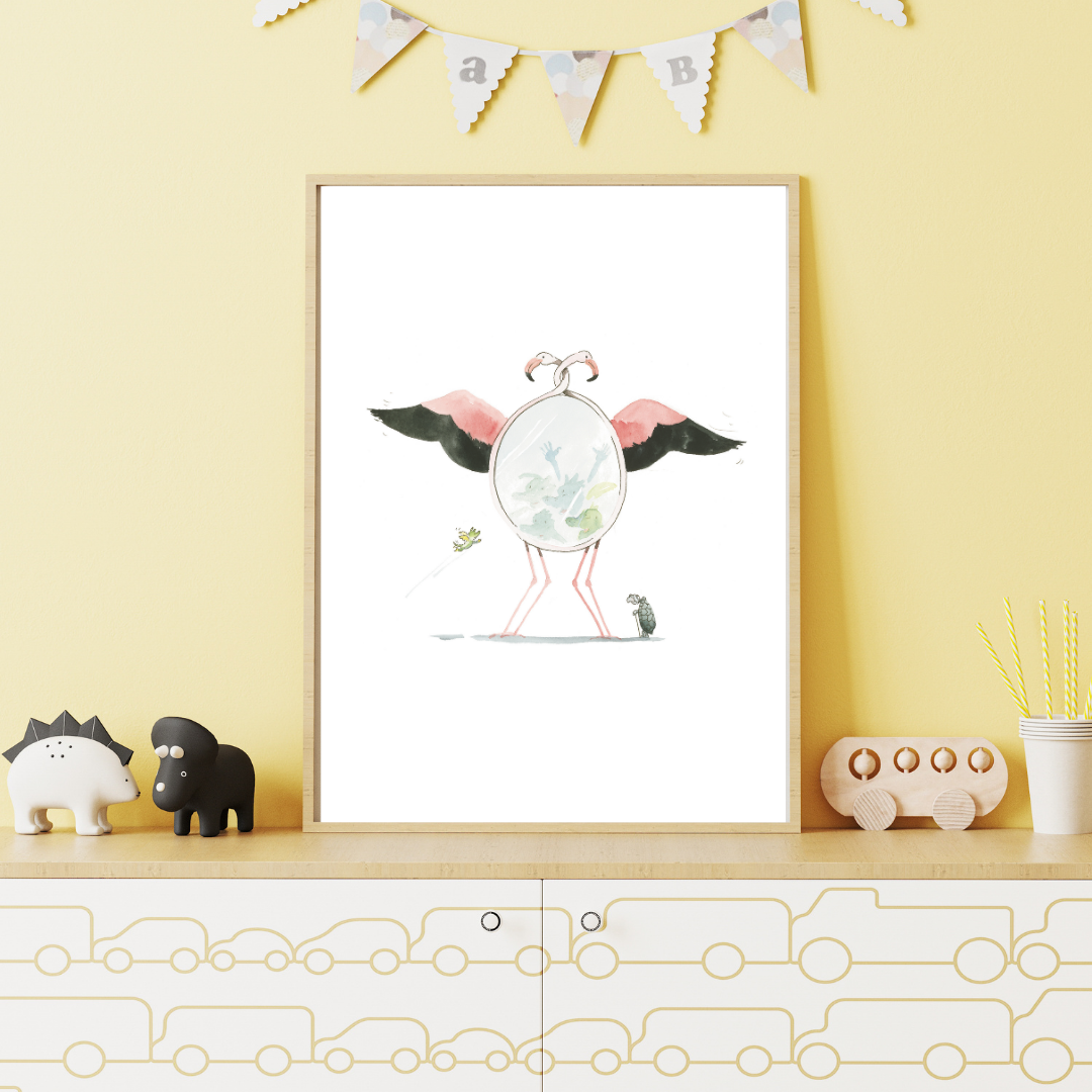 Poster Tabaluga Flamingo Spiegel