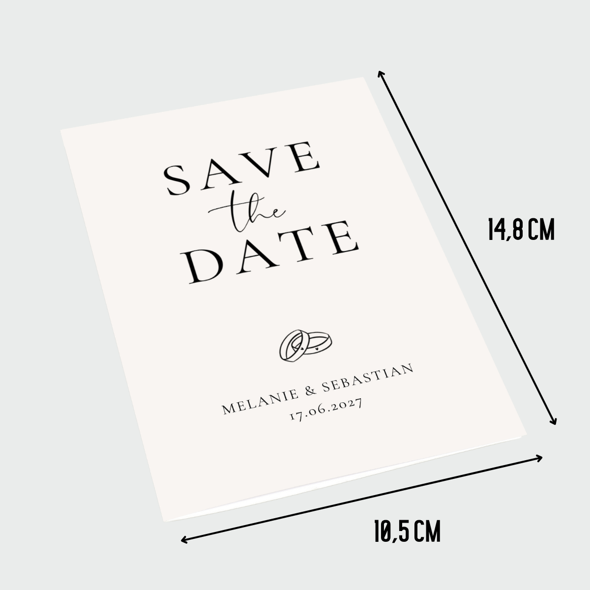 Personalisierte Save the Date Karten Clean Modern – 10 Stück