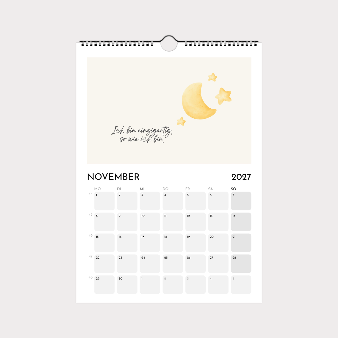 Wandkalender für Kinder – Motivationssprüche