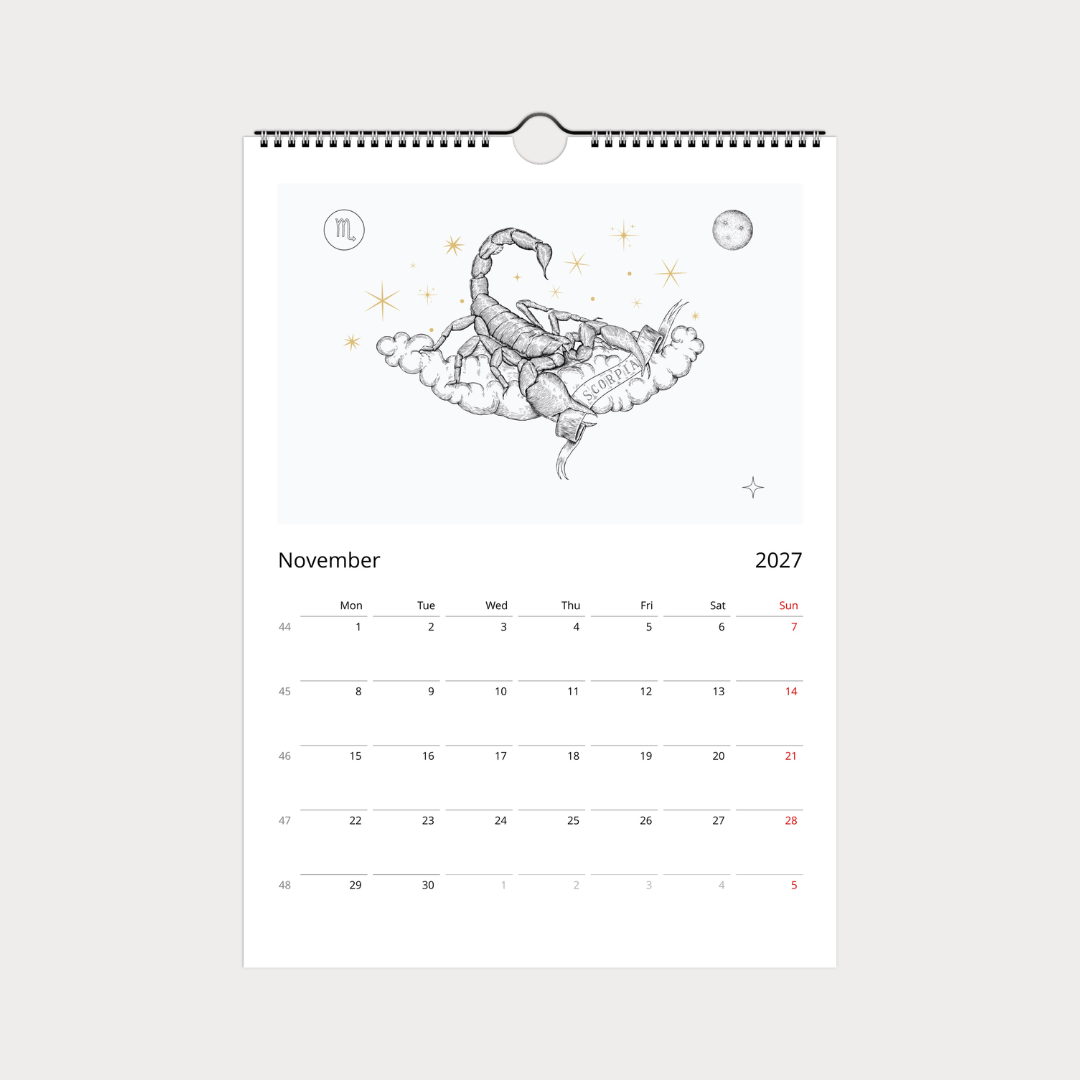Zodiac Sternzeichen Kalender 2027 (Sprache Englisch)