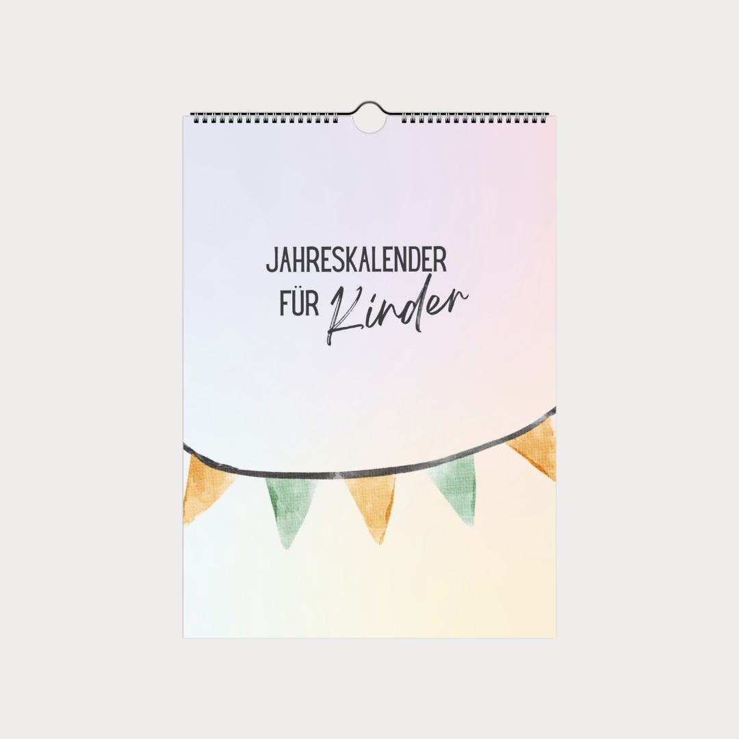 Kinderkalender 2026 | Wandkalender A4 mit kindgerechten Motiven & Sprüchen
