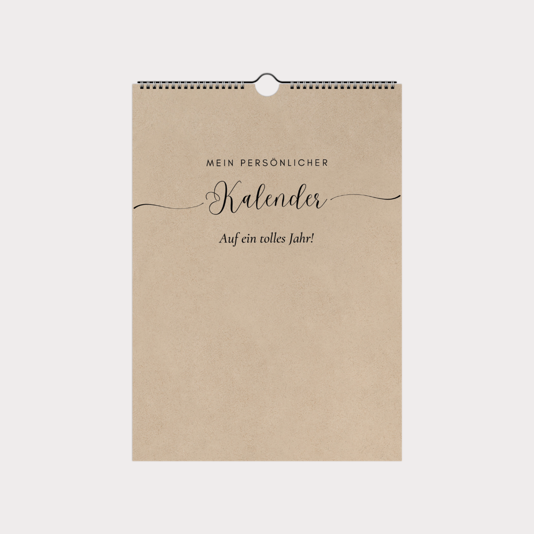 Schlichter Wandkalender A4 – Notizen