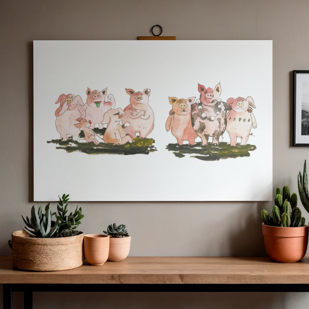 Poster TABALUGA Originalmotiv – freche Schweinebande