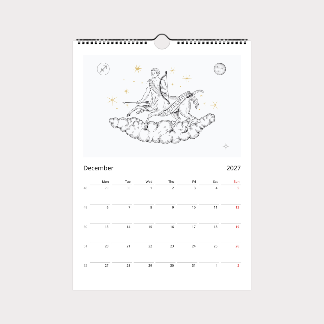 Zodiac Sternzeichen Kalender 2027 (Sprache Englisch)