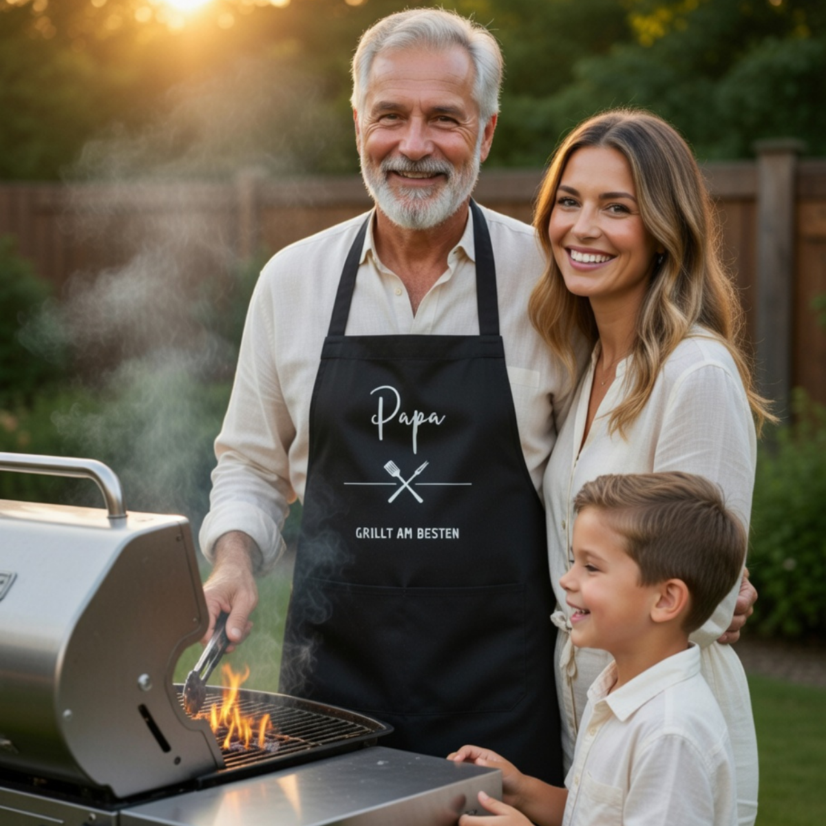 Schürze Papa grillt am besten – Grillschürze