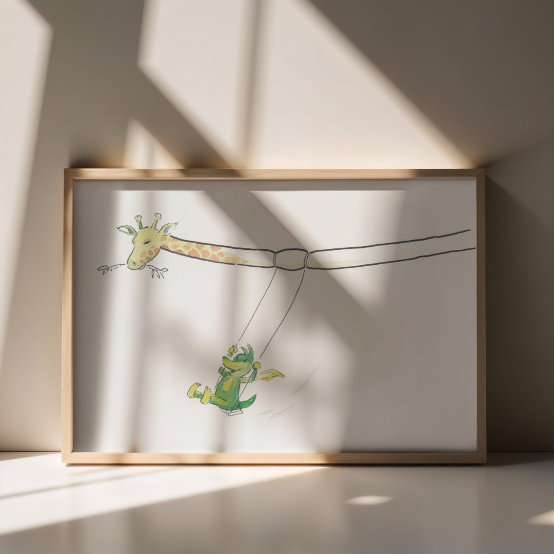 Poster TABALUGA Originalmotiv – Giraffenschaukel