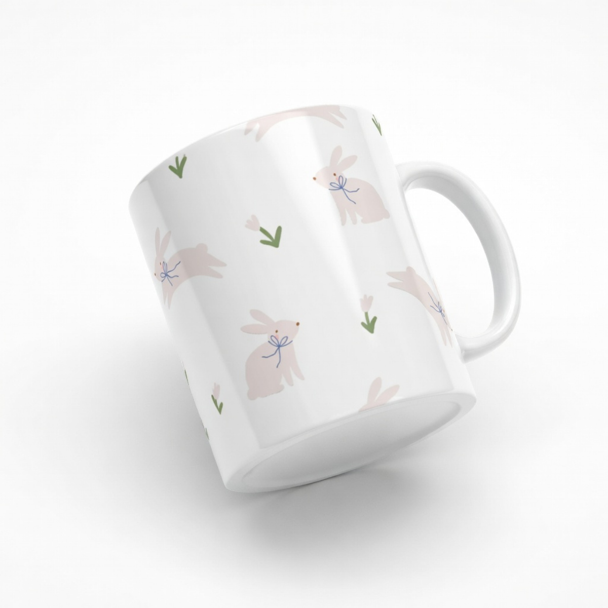Tasse Oster Hintergrund Hase/Blume