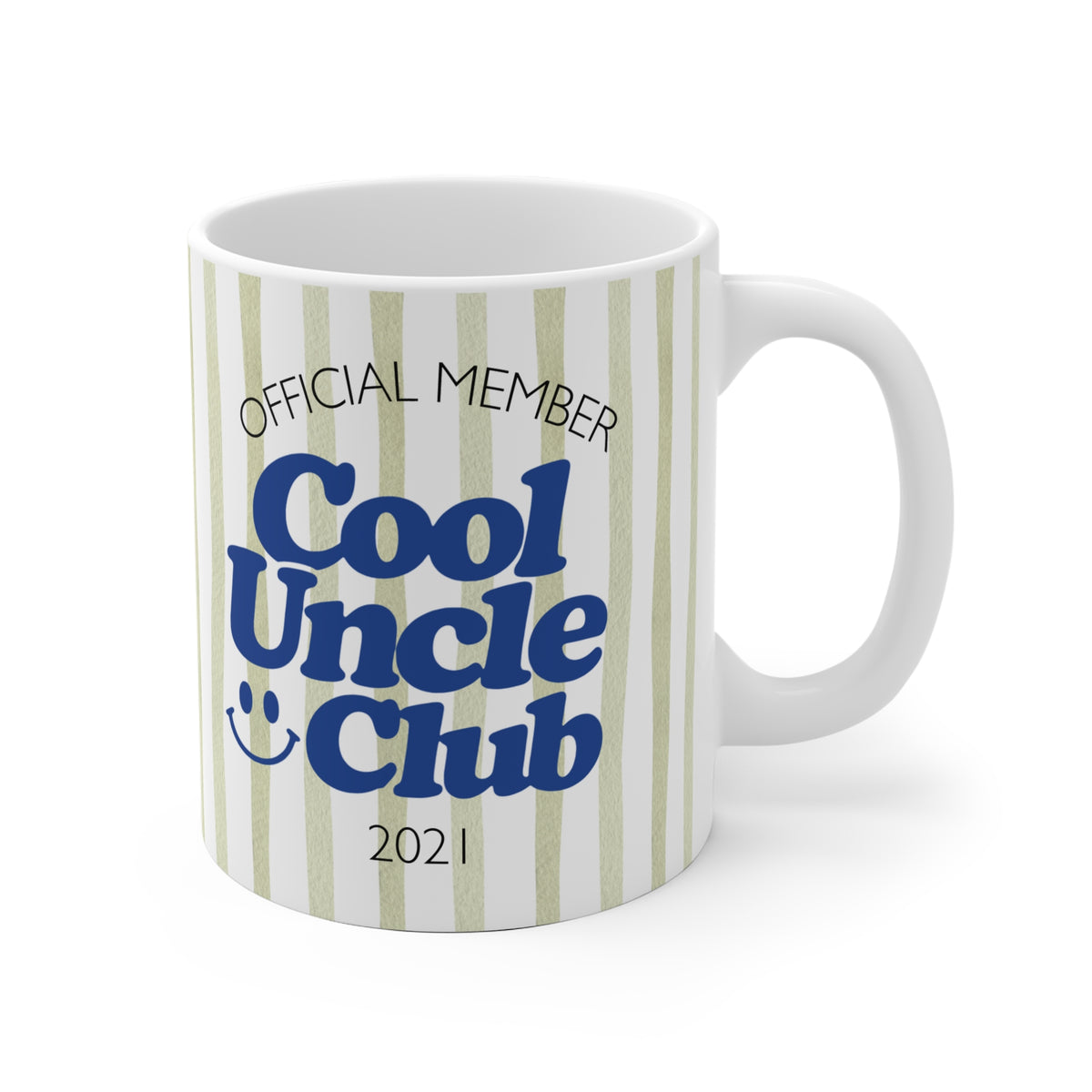 Tasse Cool Uncle Club 2021 - grün gestreift