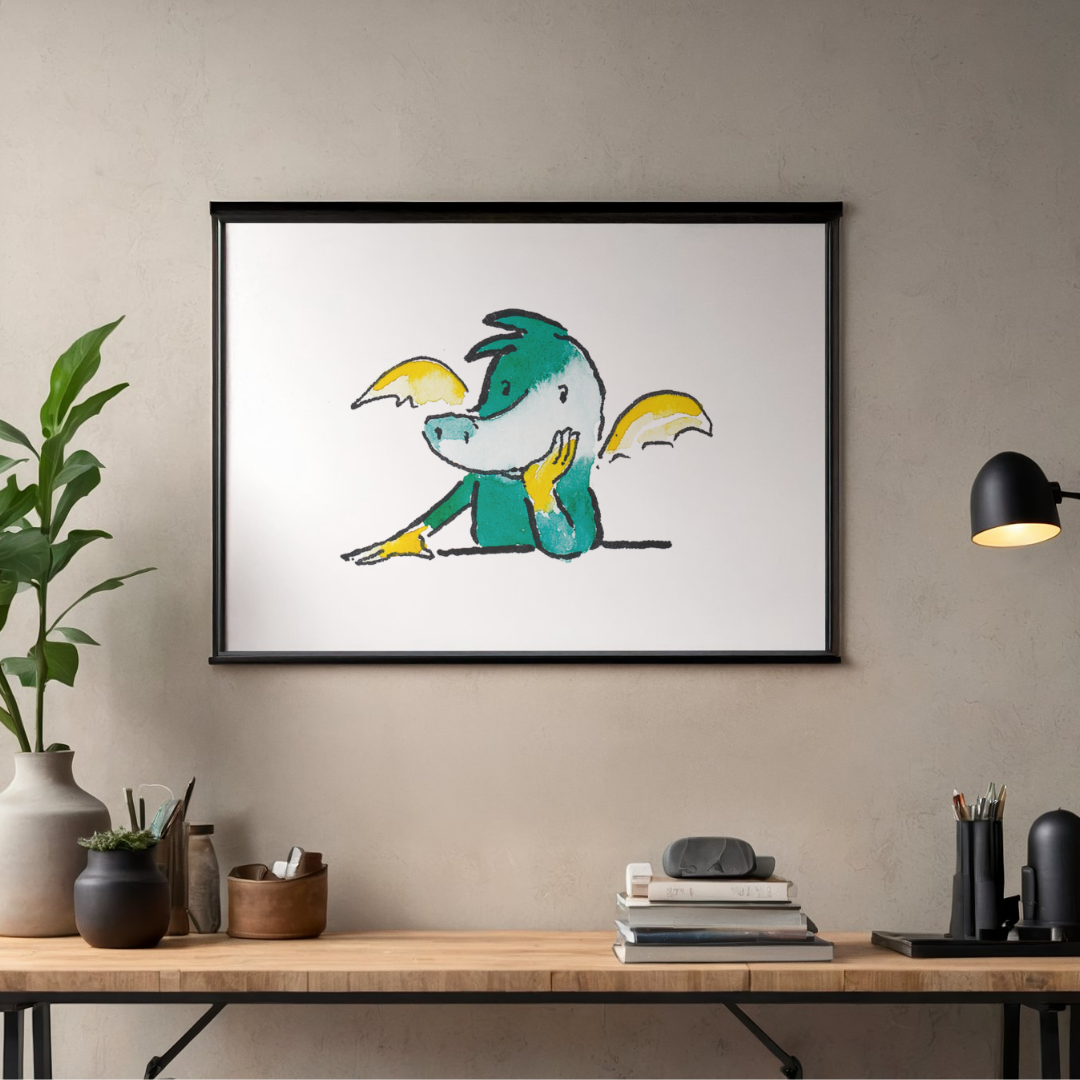 Poster TABALUGA Originalmotiv – nachdenklicher Drache