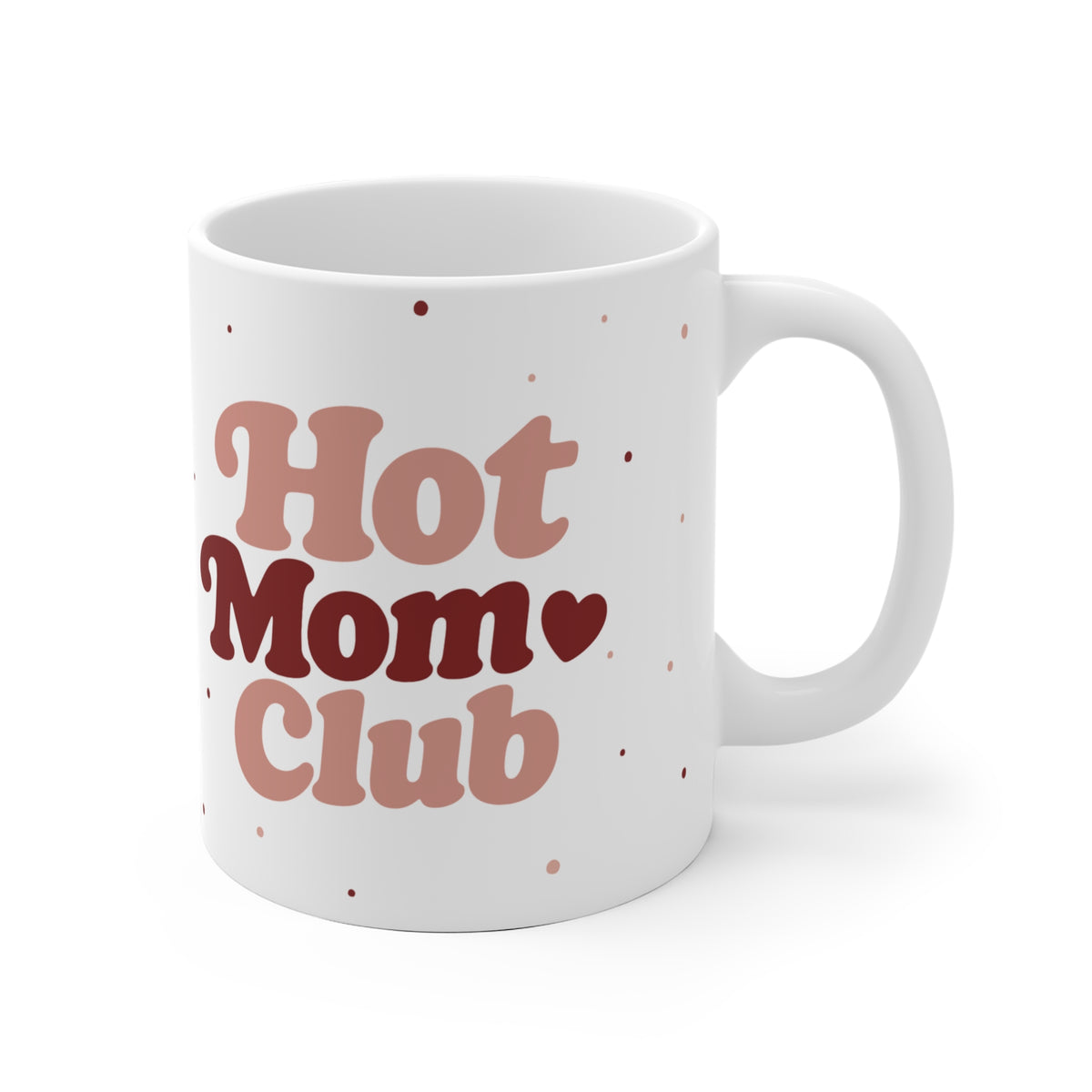 Tasse Hot Mom Club Punkte ohne Jahreszahl - korall