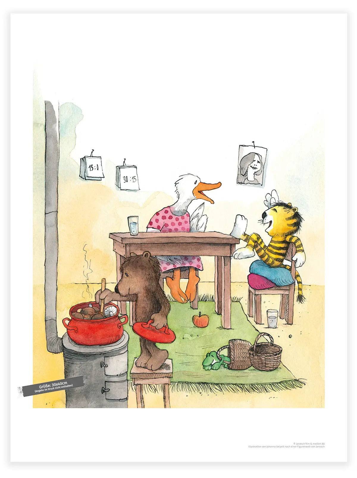 Poster Janosch Diskutieren mit Gans