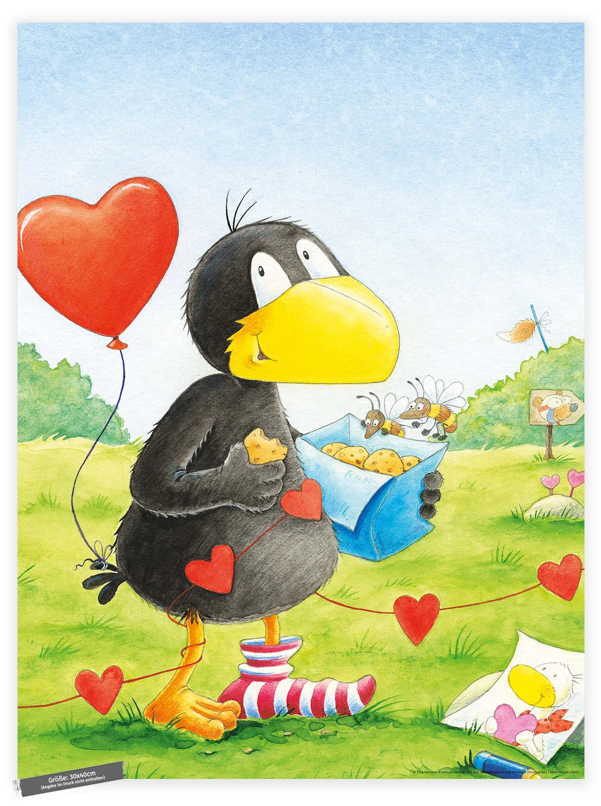 Poster Der kleine Rabe Socke – Herzen
