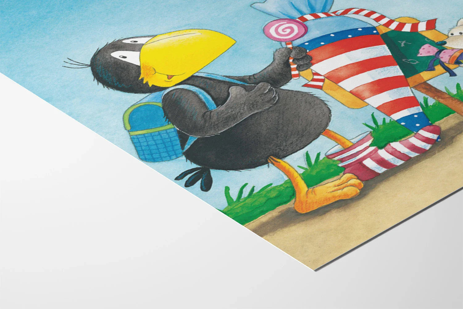 Poster Der kleine Rabe Socke mit der Schultüte