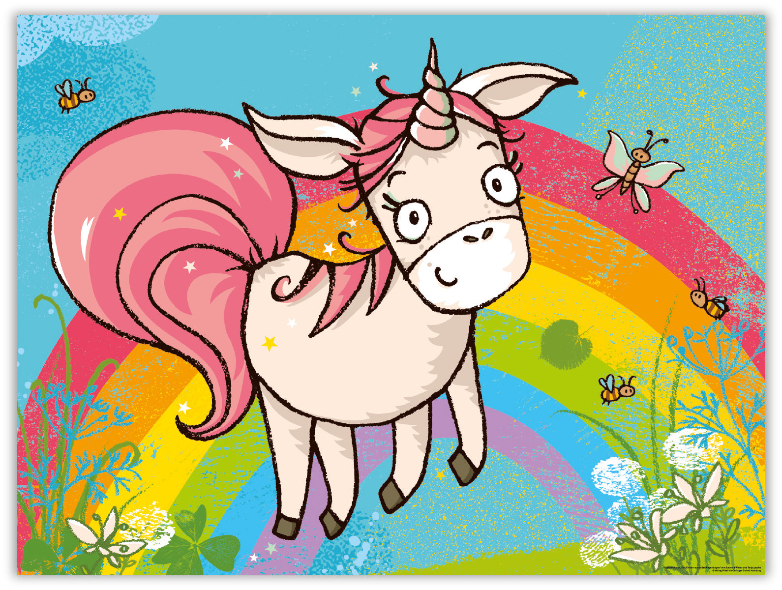 Poster Das Einhorn und der Regenbogen