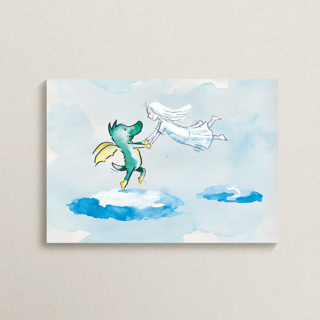 Poster TABALUGA Originalmotiv – Verbunden mit Lilli über den Wolken