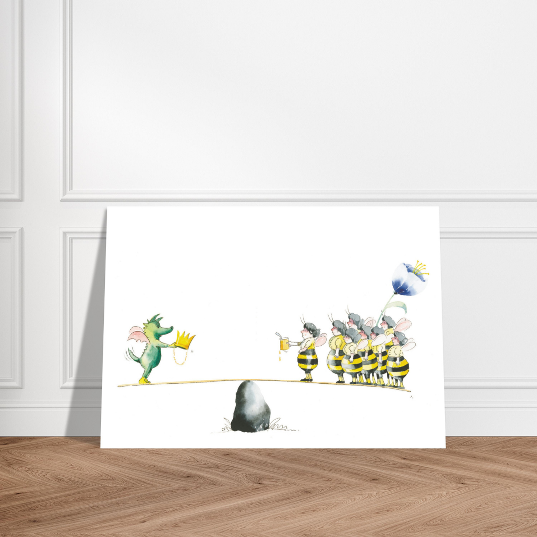 Poster TABALUGA Originalmotiv – Bienenschwarm auf Wippe