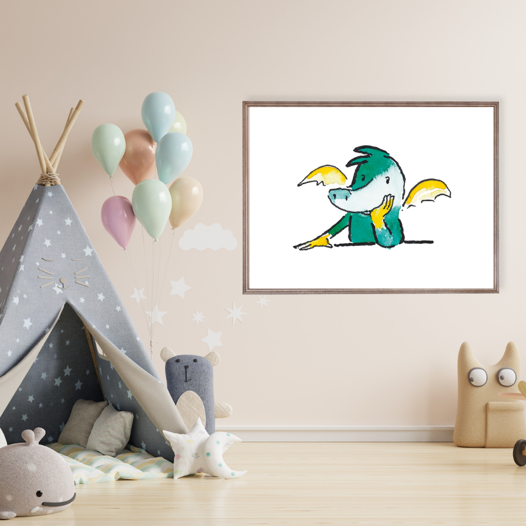 Poster TABALUGA Originalmotiv – nachdenklicher Drache