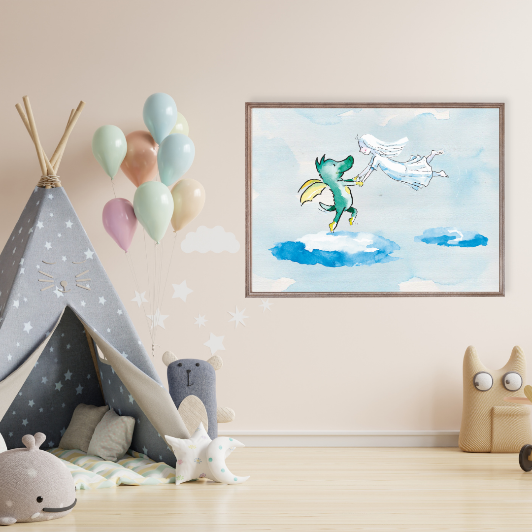 Poster TABALUGA Originalmotiv – Verbunden mit Lilli über den Wolken