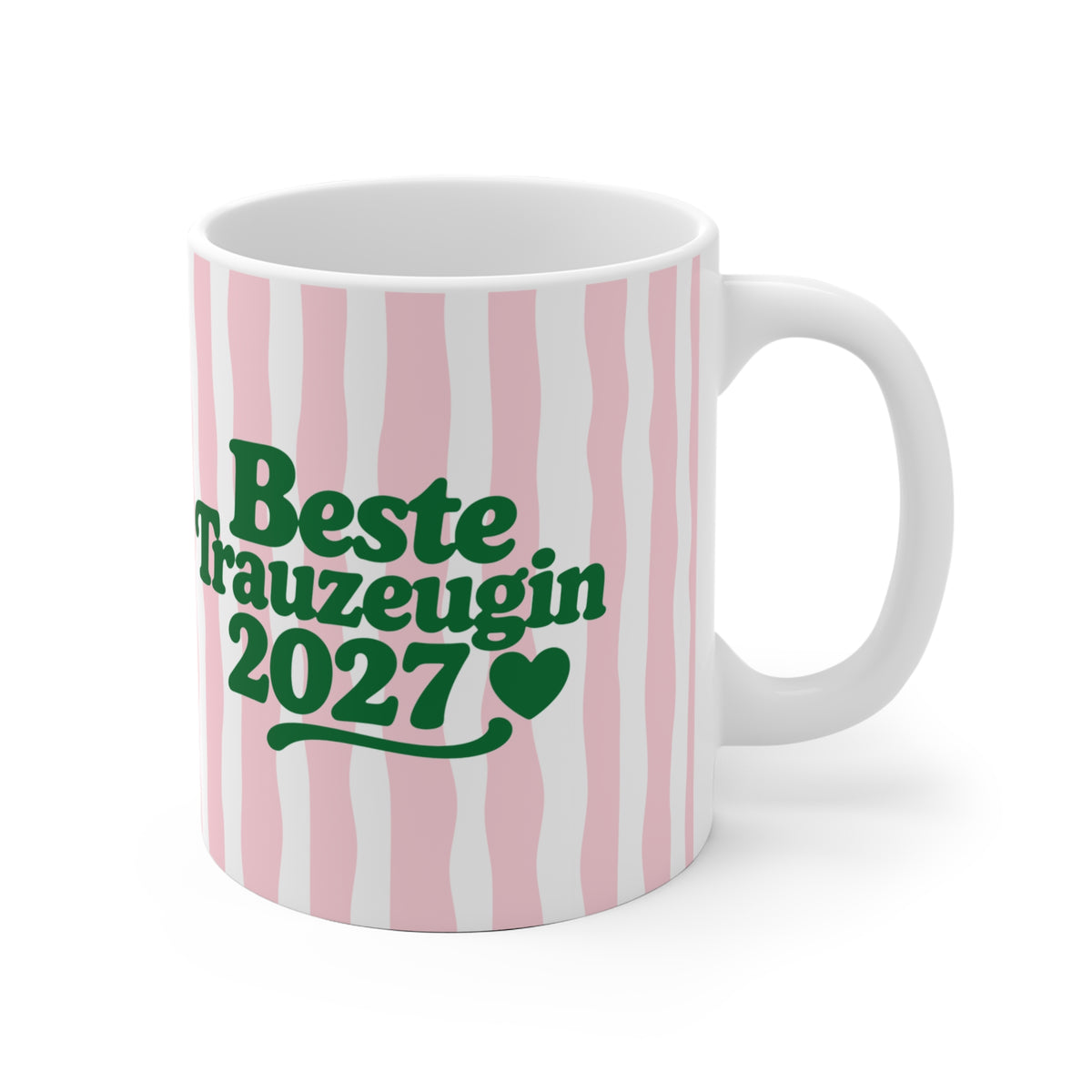 Tasse Beste Trauzeugin 2027 - rosa/grün